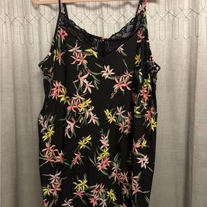 Joyspun Floral Black Pajama Nightgown